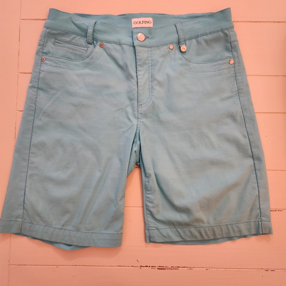 Golfino Women's Bermuda Golf Shorts Size 8 in Teal